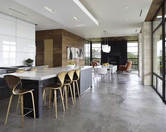 The beautiful industrial look of a polished concrete floor (image from Houzz.com)